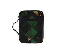 JGHHOUN Sac de rangement polyvalent avec imprimé géométrique noir, vert et doré - Accessoire d'église