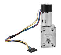 JGY - Moteur à engrenages CC 370 avec encodeur, dispositif d'entraînement de réduction de vitesse à double arbre, moteur à engrenages en métal à vitesse réglable pour (DC12V 6RPM)