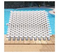JgYiAngBq Grille de trop-plein de drainage de piscine, gouttière de salle de bain en plastique ABS, canal pour intérieur et extérieur