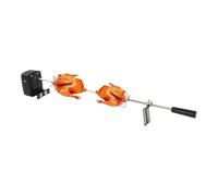 JHAUAI Brochette tournante avec moteur en acier inoxydable 304, pour | Rotisserie - Fourche à viande - Moteur électrique - 7 kg - Hauteur réglable - Argenté - Extérieur
