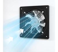 JHAUAI Ventilateur de fenêtre 80 W 2800 tr/min pour cuisine et mur | Ventilateur mural encastrable en acier inoxydable avec moteur en cuivre noir 850 m³/h, intérieur