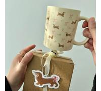 Jhdwu Mug en céramique avec Un Adorable Teckel - Mug à café Humoristique et Mignon avec Un Chien Saucisse - Tasse à thé personnalisée et Tendance pour Les Amoureux et Les Amis