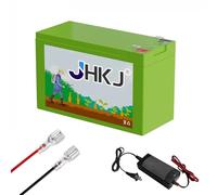 JHKJ Batterie Lithium Portable d'extérieur 12 V 6 Ah 9 Ah 12 Ah 15 Ah 18 Ah 20 Ah 25 Ah avec Chargeur ; Batteries 12 Volts pour pulvérisateur,12v25ah
