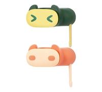 JHKNNK 2 Pièces Porte-balai Mural en Plastique Vert et Orange sans Clou, Facile à Installer, Organisateur Pratique pour Balais et Outils, pour Rangement Jardin Cuisine