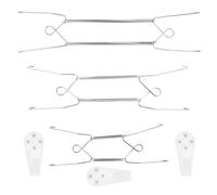 JHKNNK 3 Pièces Support Mural pour Assiettes en Acier Inoxydable W, sans | Crochets Invisibles avec Goupilles à Pousser, pour Assiettes 10 et 12 Pouces, Usage Décoratif