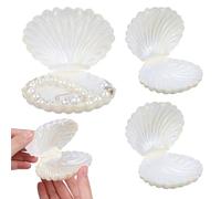 JHKNNK Boîtes à Bonbons en Coquillage, Aspect Nacré, Lot de 30, 9,1 X 7,7 X 4,5 CM, Coffret pour Petits Présents et Événements Festifs