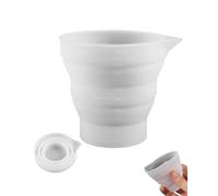 JHOSFA Gobelet doseur en silicone pliable 250ml pour colle et résine, gradué, bec verseur, gain de place, sans BPA, facile nettoyage, idéal mélange epoxy, bricolage, cuisine réutilisable