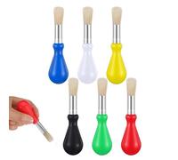 Ji liangli Set de 6 pinceaux à Manche Court pour Enfants,pinceaux lavables à poignée Ronde,Convient pour Aquarelle,Dessin et projets créatifs,Convient aux Adolescents et aux Jeunes Artistes