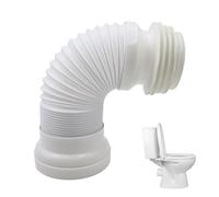 JIAC Blanc Raccordement WC Extensible Pipe wc Flexible à lèvres S'adapte à Toutes évite le Démontage de la Cuvette 250mm-530mm