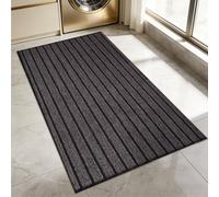 JIAFANG Paillasson Attrape Poussière 80 x 134 cm Douces Absorbantes Tapis D'Entrée Facile à Nettoyer pour Entrée et Patio, Gris