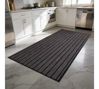 JIAFANG Paillasson Exterieur Entree 40 x 122 cm Douces Absorbantes Tapis Entree Interieur Absorbant Dos en TPE Durable et Antidérapant pour Entrée et Patio, Gris