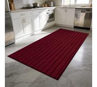 JIAFANG Paillasson Exterieur Entree 95 x 120 cm Douces Absorbantes Tapis Entree Interieur Absorbant Dos en TPE Durable et Antidérapant pour Entrée et Patio, Rouge