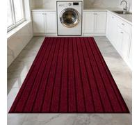 JIAFANG Tapis de Porte 95 x 120 cm Enlève Salissures Tapis D'Entrée Facile à Nettoyer pour Cuisine, Salle de Bain et Entrée Intérieure, Adapté Aux Animaux, Rouge