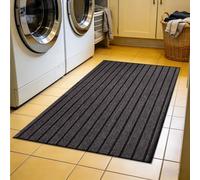 JIAFANG Tapis Entrée sous Porte 80 x 134 cm Interieur et Extérieur Antidérapant Absorbant Paillasson D'Entrée Antisalissure Lavable en Machine Chambre, Cuisine, Couloir, Gris