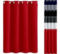 JIAHAO Rideau Occultant Thermiques 70 x 210 cm Double Rideau Isolant Anti-Bruit, Économie D'Énergie, Rideaux Salon Finitions de Haute Qualité,pour Salon, Rouge