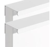 JIALUO0318 Poignee de Meuble Alliage d'aluminium Cuisine Poignée Dissimulées Poignées Poignée D'armoire Bouton de Porte Armoire Poignee 2 Pièces (White,Length 1000mm)