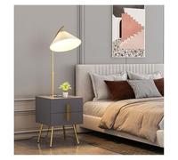 Jian1004 Lampadaire, Table d'appoint moderne du milieu siècle avec lampadaire LED et tiroir for chambre à coucher salon(Gray)