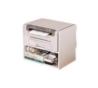 JIANBOHAIRS Étagères d'imprimante de Bureau, Double étagère de Rangement for Petite bibliothèque de Bureau, étagère for copieur pour Bureau,Maison(White)