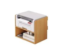 JIANBOHAIRS Étagères d'imprimante de Bureau, Double étagère de Rangement for Petite bibliothèque de Bureau, étagère for copieur pour Bureau,Maison(Natural)