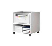 JIANBOHAIRS Support d'imprimante, Armoire de Caisse, étagère à Double Support, Organiseur de dossiers sous Le Bureau pour Bureau,Maison(White)
