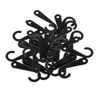 Jiangbered 50 Pièces Crochets J Hanger en Plastique pour Chaussettes Attaches Présentoir de Vente Convient pour Affichage en Magasin Vide-Grenier Déménag, Noir