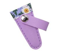 Jiangbered Étui Ciseaux Broderie Pochette Rangement Protection PU Similicuir Fermeture Boucle Housse Fleurs Adapté Aiguilles Couture Artisanat Usage Domestique, C