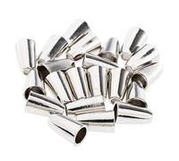 Jiangbered Lot de 20 Embouts de Cordon Métalliques à Cloche, Accessoires pour Cordons Paracorde, Idéaux pour La Confection de Sweats à Capuche, Vestes, Vêtements, Argent