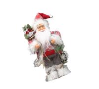 Jiangbered Statuette Décorative de Père Noël En Tissu avec Bottes et Chapeau, Idéale pour Décorer Une Table Ou Un Mur, Rouge