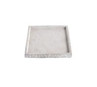 jianguohairsss Soucoupe carrée for Plantes Artisanales en Pierre d'imitation, bac de vidange en béton for l'intérieur et l'extérieur Flower Pot Drip Trays(White,Medium)