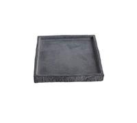 jianguohairsss Soucoupe carrée for Plantes Artisanales en Pierre d'imitation, bac de vidange en béton for l'intérieur et l'extérieur Flower Pot Drip Trays(Gray,Large)
