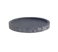 jianguohairsss Soucoupes de Plantes en Pierre d'imitation d'intérieur et d'extérieur, Plateau d'égouttement de Pot de Fleur en béton for Le Jardinage Domestique Flower Pot Drip Trays(Black,Large)