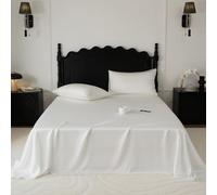 JIANINGHOME Drap Plat 180x245cm Blanc Drap Plat 2 Personnes