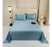 JIANINGHOME Drap Plat 180x245cm Bleu Drap Plat 2 Personnes