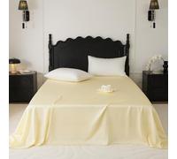 JIANINGHOME Drap Plat 180x245cm Jaune Drap Plat 2 Personnes