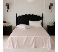 JIANINGHOME Drap Plat 180x245cm Rose pâle Drap Plat 2 Personnes