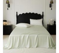 JIANINGHOME Drap Plat 180x245cm Vert Clair Drap Plat 2 Personnes