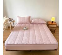 JIANINGHOME Protège Matelas Imperméable 90x190 Rose,Bords élastiques durables Disponible en différentes Tailles