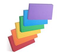 JIANTA Fiche Bristol Couleur, 300 Flash Cards recto-verso à lignes | Fiches Colorées 150 g/m², 7,5 x 12,5 cm Flashcard pour les devoirs, examens, révisions, exercices et les résumés - 6 Couleurs