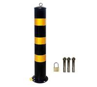 JIAOCKJIAO Bollard de Sécurité, Borne de Sécurité pour Parking, D'Espace de Stationnement Noire et Jaune, Cône de Signalisation pour Allée, Barrière de Stationnement pour Allée de Chantier(1pcs,500mm/