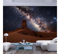JIAOQSS 3D Panoramique Murale Voie lactée Ciel étoilé Univers Désert Fantastique Murale Pour Chambre De Fille, Garçon, Chambre De Bébé Salon Chambre Décor
