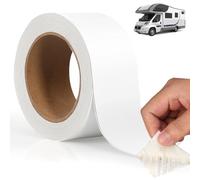 jiawaggag Ruban d'étanchéité pour caravane - Blanc - 5 cm x 5 m - Ruban adhésif en butyle - Pour réparation de tente - Étanche - Pour caravane, toit, verre, fenêtre (10 m)