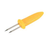 Jiawu 12 Pièces Porte-maïs en Acier Inoxydable, Brochettes de Barbecue, | Jeu de fourchettes à maïs en épi, poignée PS, isolation thermique, résistant à la rouille, pour saucisses, viandes, soirée