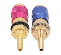 Jiawu Adaptateur de Gaz Refroidi à l'eau, Connecteur Rapide Portable en Laiton pour Gaz d'eau, Installation Facile, Ensemble de Connecteurs Rapides avec 2 Adaptateurs et 2 Fiches pour Torche de