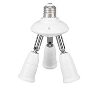Jiawu Adaptateur Répartiteur de Douille de Lumière, 3 en 1 E26 E27 Réglable à 180 Degrés, Base d'ampoule Rotative à 360 Degrés, Répartiteur d'Adaptateur de Douille 'ampoule Multiple avec Matériau