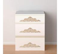 Jiawu Applique de Sculpture sur Bois de Style Européen 50 X 12 Cm, Décoration pour Meubles de Maison, Cour - Bois d'hévéa de qualité, Facile à Teindre, Design Vintage pour Porte Miroir d'armoire