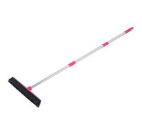 Jiawu Balai Télescopique Multifonction pour Tapis de Sol, Nettoyeur de Poussière de Poils d'animaux avec Bord de Raclette, Tête de Brosse en Caoutchouc + PP, Poignée Réglable pour Le Nettoyage de