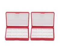 Jiawu Boîte d'aquarelle Portable 2 Pièces Détachable Facile à Nettoyer, Mini Boîte de Palette d'aquarelle Compacte pour Débutants et Artistes, Ensemble de Peinture de Voyage avec Plateau
