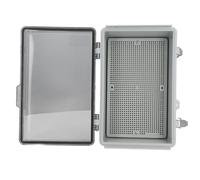 Jiawu Boîte de Jonction électrique étanche IP67, Boîtier en Plastique ABS avec Plaque de Montage, Loquet en Acier Inoxydable 304, 6,89 X 10,83 X 4,33 Pouces, Idéal pour l'électronique Extérieure,