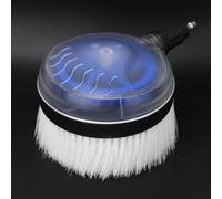 Jiawu Brosse de Lavage Rotative à 360 ° pour Nettoyeur Haute Pression, Balai à Eau en Forme d'éventail, Brosse de Lavage de Voiture avec Connecteur Rapide 1/4, Poils en PP Souples, Nettoyant de