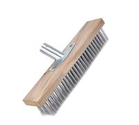 Jiawu Brosse de Surface Rugueuse en Acier Inoxydable, Brosse à Récurer de Pont de 30 Cm pour Le Béton des Garages, à Récurer en Fil Robuste pour Enlever la Rouille de la Peinture